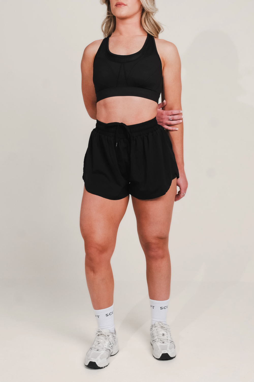 Performance Layered Fitted Shorts Black