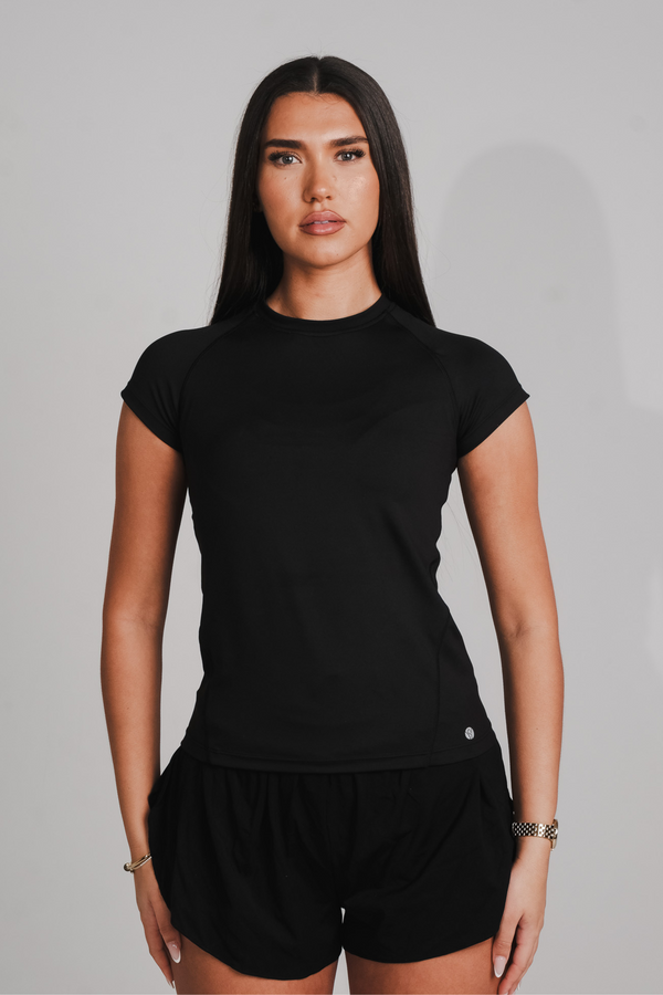 Performance Fitted Short Sleeve T-Shirt Black