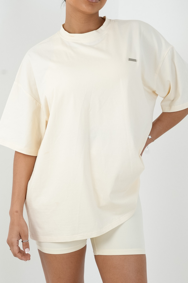 Oversized Short Sleeve T-Shirt Vanilla