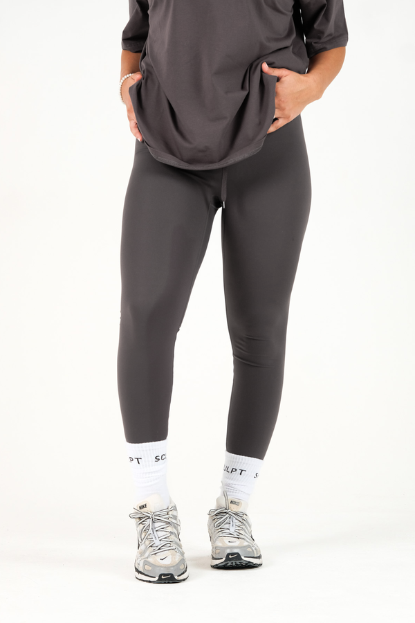 Hybrid High Waisted Leggings Ash