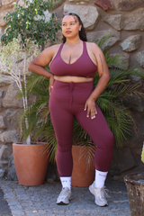 Hybrid High Waisted Leggings Acai