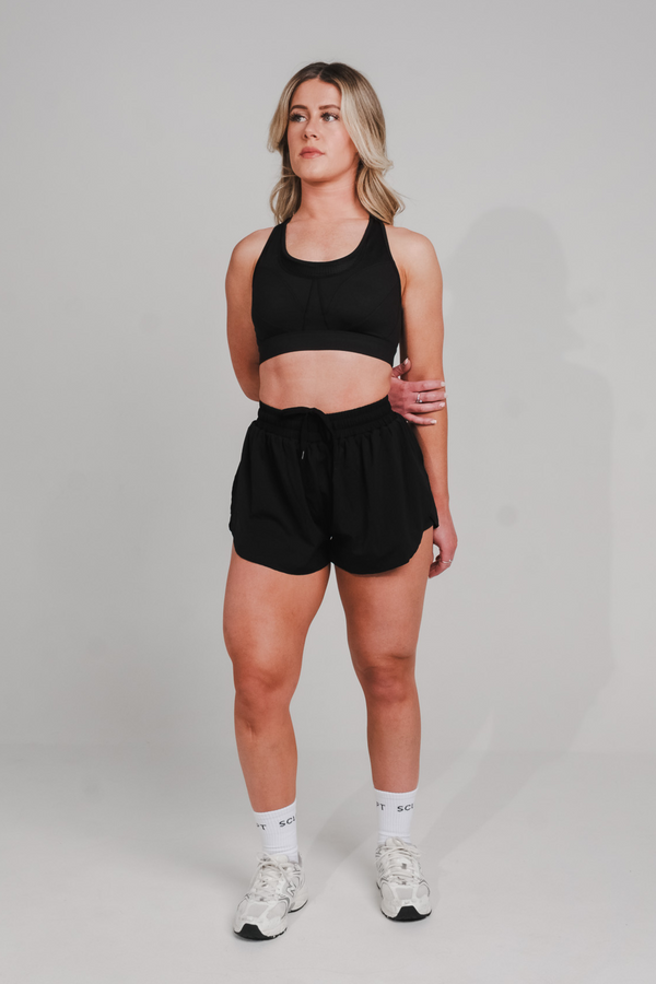 Performance Layered Fitted Shorts Black