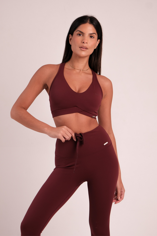 Tierra Sports Bra Wine