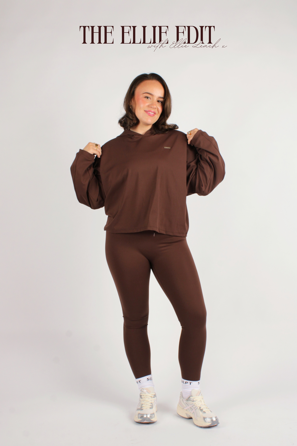 Hybrid High Waisted Leggings Mahogany