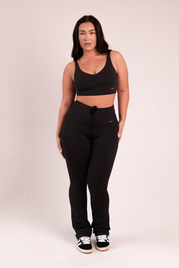 Original Signature High Waisted Flares Black