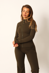 Reform Fitted Zip Through Jacket Ivy