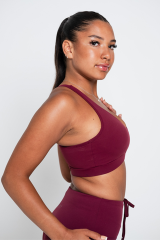 Tierra Sports Bra Wine
