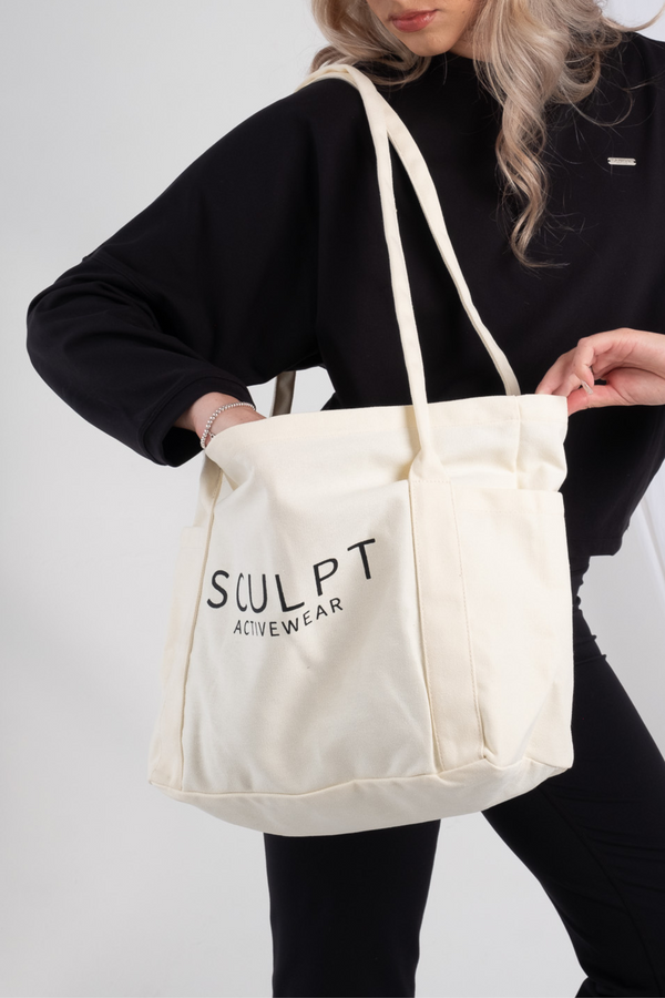 Sculpt Signature Canvas Tote Bag