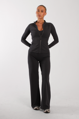 Regular High Waisted Wide Leg Pants Shadow