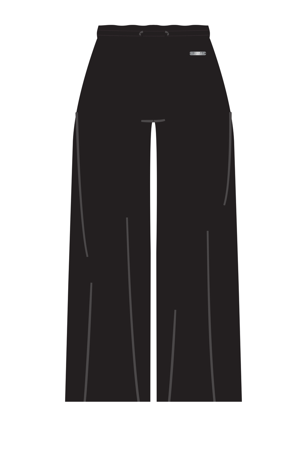 Petite Oversized Lightweight Elasticated Flowy Joggers Black