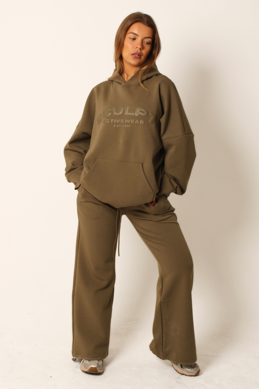 Oversized Printed Logo Joggers Willow