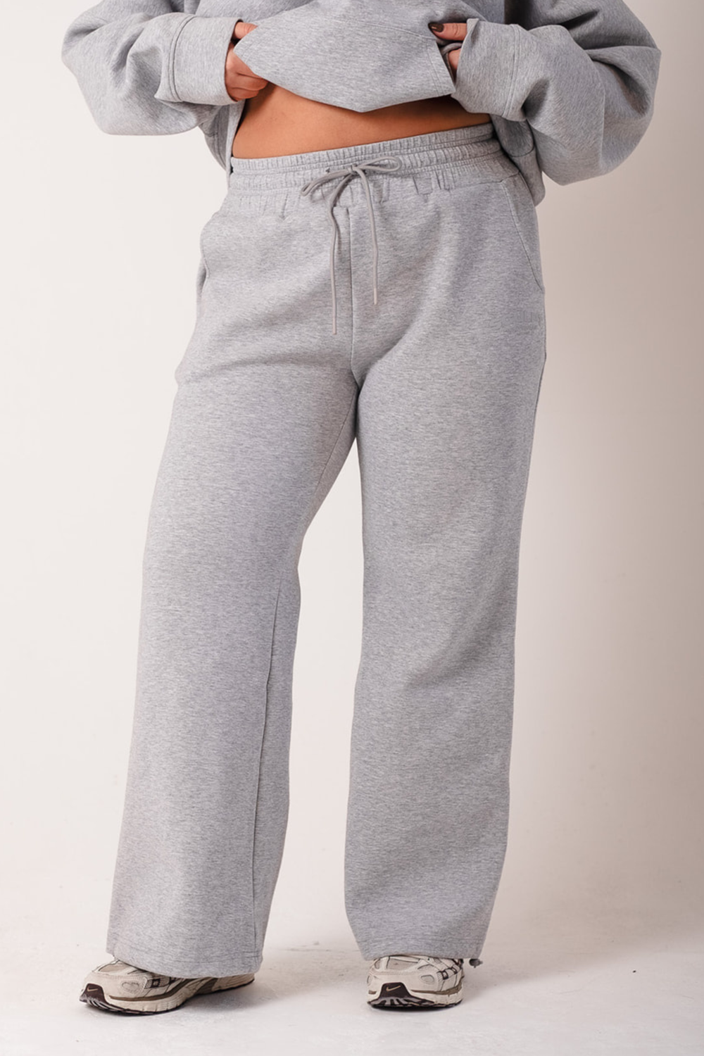 Oversized Printed Logo Joggers Heather Grey